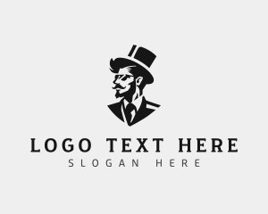 Hat - Fashion Grooming Gentleman logo design