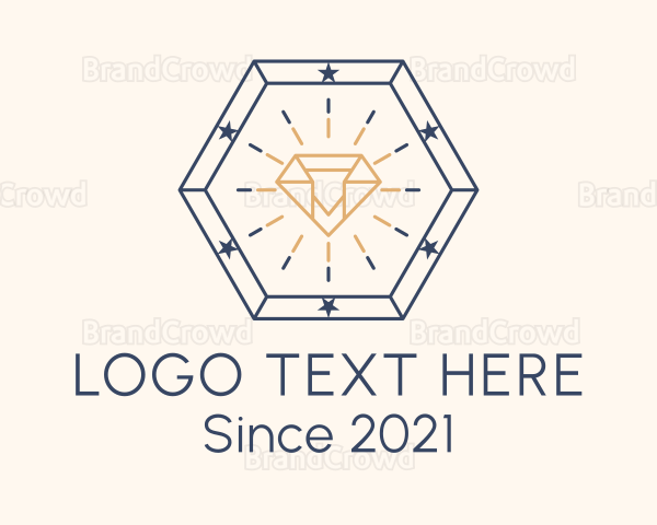 Hexagon Stars Diamond Logo