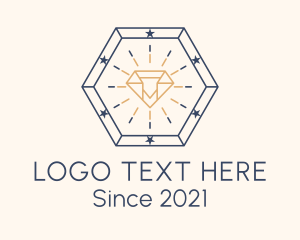 Diamond - Hexagon Stars Diamond logo design