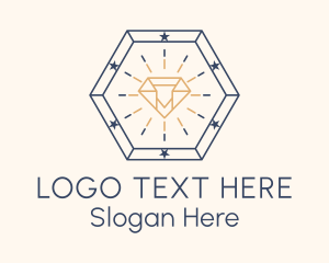 Hexagon Stars Diamond Logo