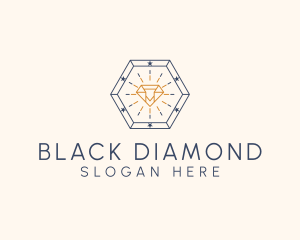 Hexagon Stars Diamond logo design