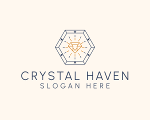 Hexagon Stars Diamond logo design