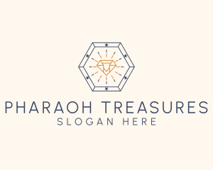 Hexagon Stars Diamond logo design