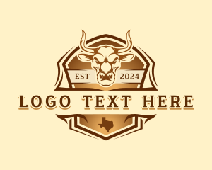 Bull Cattle Texas Logo