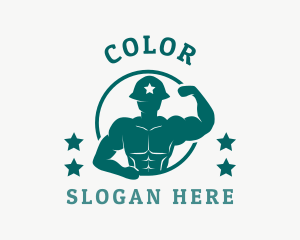 Fit - Fitness Star Soldier logo design