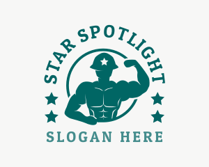 Fitness Star Soldier  logo design