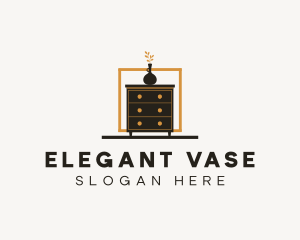 Dresser Cabinet Vase Furniture logo design