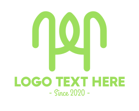 Hybrid - Organic Green Letter H logo design