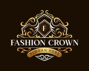 Luxury Floral Crest logo design