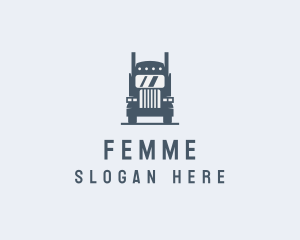 Transport Truck Delivery Trucking logo design