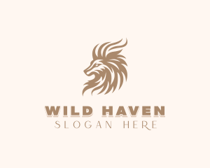 Wild Lion Animal logo design