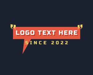Text - Chat Podcast Entertainment logo design