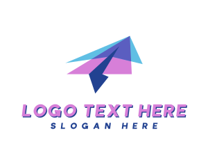 Delivery Paper Plane logo design