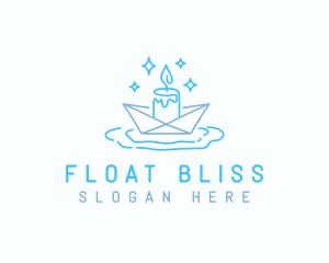 Floating Candle Origami logo design