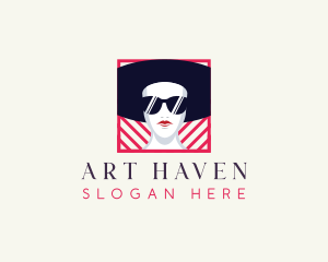 Pop Art Woman Fashion logo design