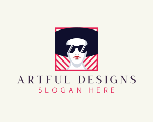 Pop Art Woman Fashion logo design