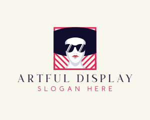 Pop Art Woman Fashion logo design