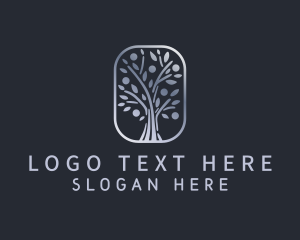 Silver - Eco Nature Tree Plant logo design