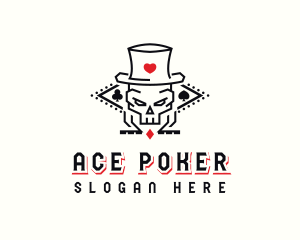 Poker - Casino Skull Poker logo design