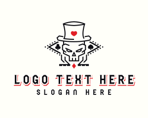 Poker - Casino Skull Poker logo design