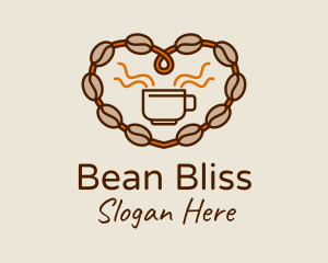 Heart Coffee Beans  logo design