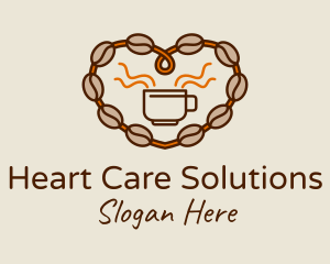 Heart Coffee Beans  logo design