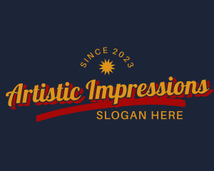 Retro Sun Wordmark logo design