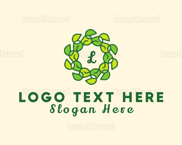 Natural Leaf Organic Wreath Logo