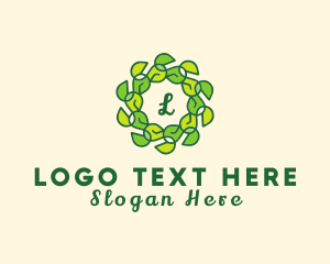 Detailed - Natural Leaf Organic Wreath logo design