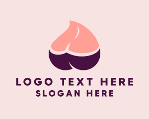 Adult - Erotic Abstract Breast logo design