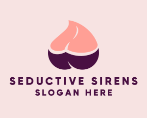 Erotic Abstract Breast  logo design