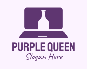 Purple Bottle Laptop logo design