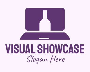 Display - Purple Bottle Laptop logo design