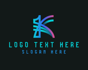 Personal Branding - Tech Agency Business Letter K logo design