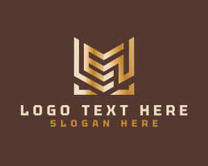 Gold - Modern Fintech Business Letter LEU logo design