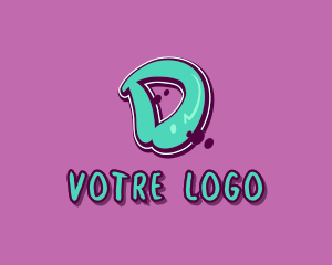 Modern Graffiti Letter D Logo