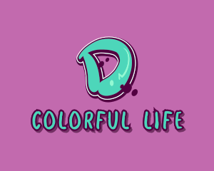 Vibrant - Modern Graffiti Letter D logo design