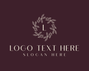 Botanical - Botanical Leaf Wreath logo design