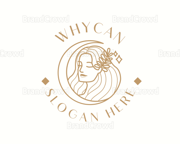 Moon Woman Beauty Logo