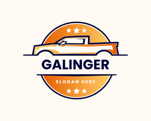 Pickup Car Transport Logo