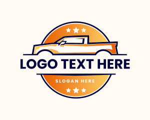 Pickup Car Transport Logo