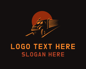 Distribution - Transportation Truck Delivery logo design
