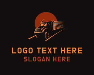 Sunset - Transportation Truck Delivery logo design