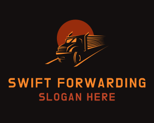 Transportation Truck Delivery logo design