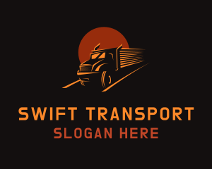 Transportation Truck Delivery logo design