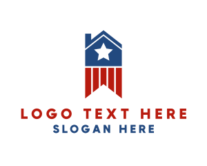 America - American Residential Home logo design