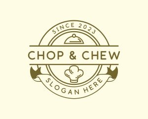 Cloche Chef Hat Restaurant Logo