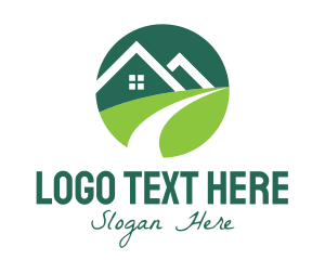 Roof - Valley House Realty logo design