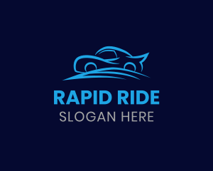 Blue Fast Car logo design