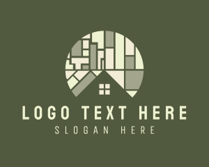 Textiles - House Floor Tiles logo design